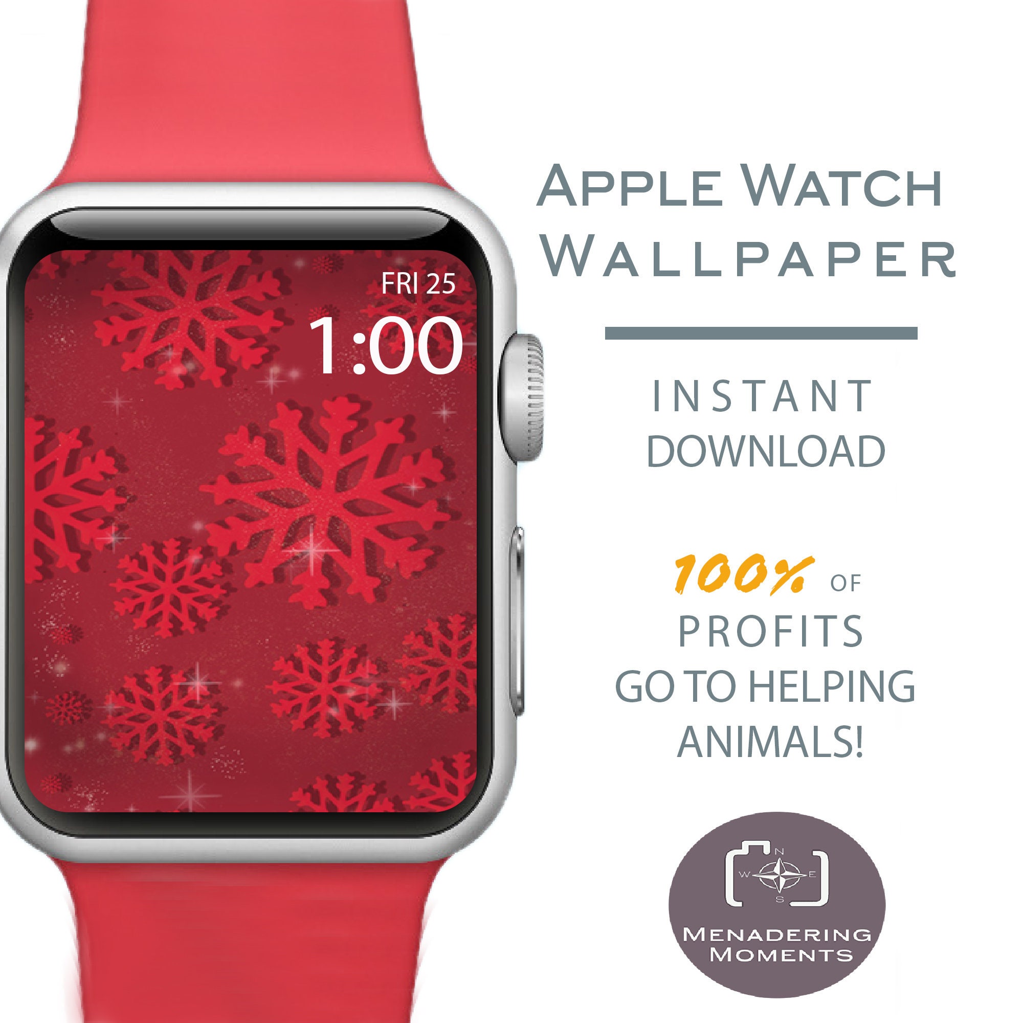 Apple Watch Wallpaper Christmas Apple Watch Wallpaper - Etsy