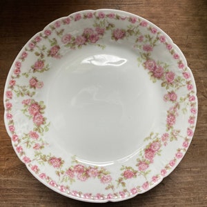 Haviland Limoges Chesterfield Fruit Bowl, Antique, Pink Flowers, GDA France