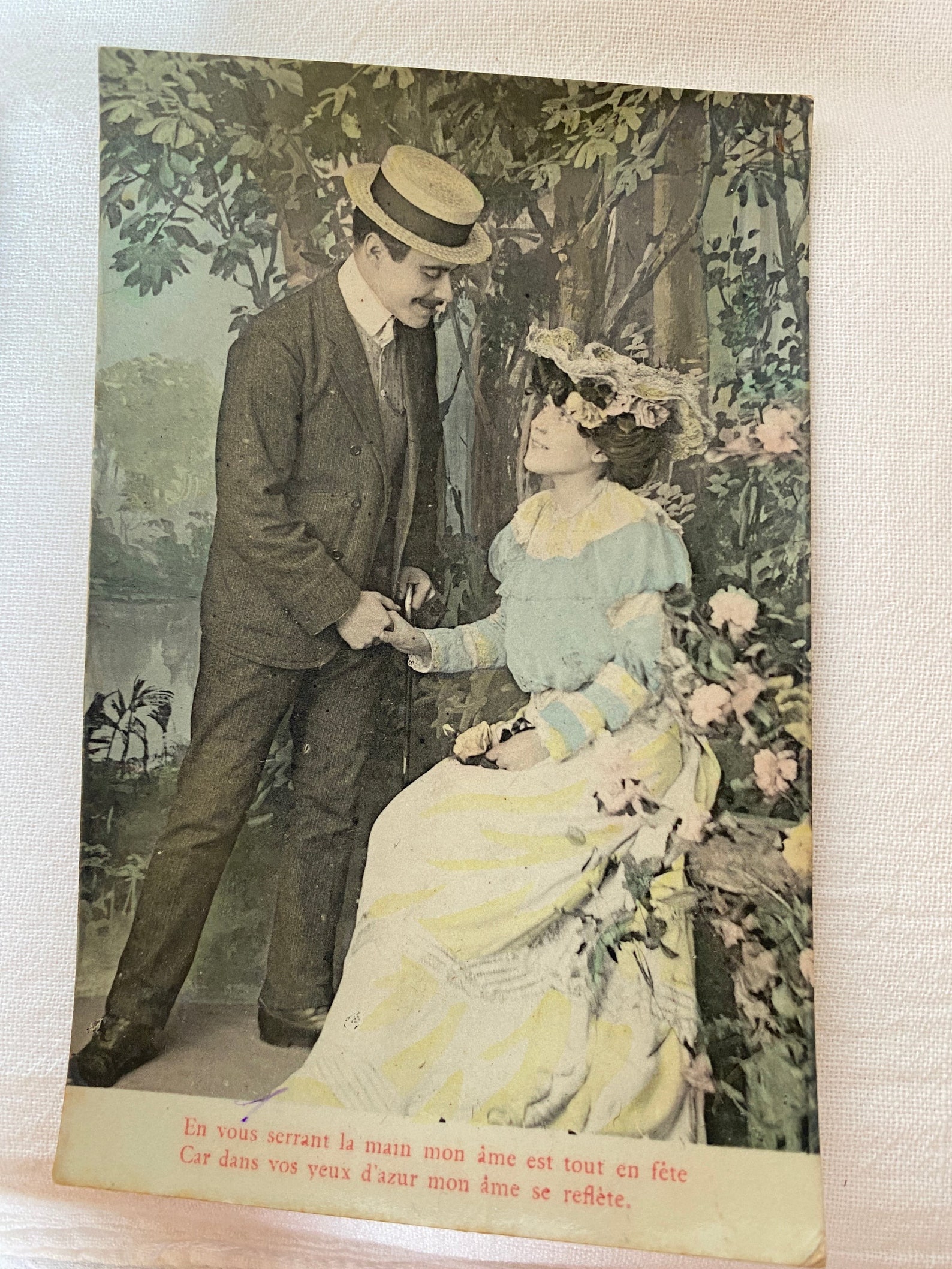 Set Of 5 French Postcards Romantic Couples Ephemera Antique Love Set Of 5 French Postcards Romantic Couples Ephemera Antique Love