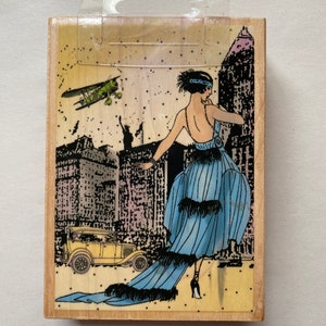 New York Diva Rubber Stamp, Unused, DF4539, Jill Meyer, Hampton Art Stamps