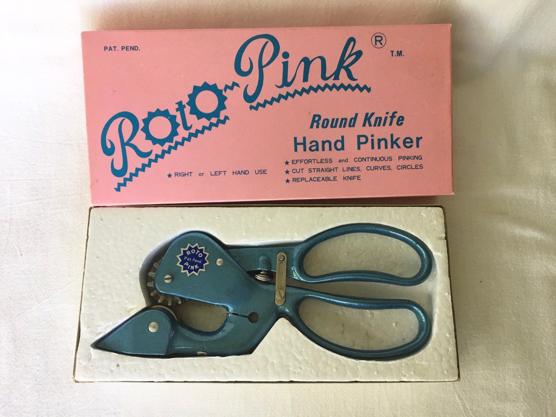 Roto pink round knife hand pinker right or left hand use etsy