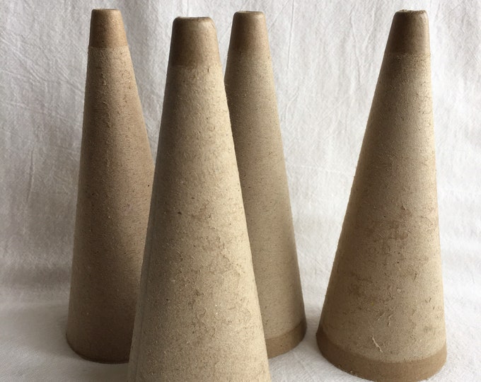 One Cardboard Cone, Thick Paperboard Cone, Craft Cone, Paper Mache Cone, Tree Shape, Open Bottom