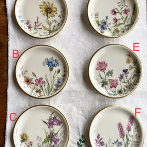Porcelain Butter Plate, Krautheim Germany, Wiesengrund & Bergeshöh’n, Vintage, Floral, ONE