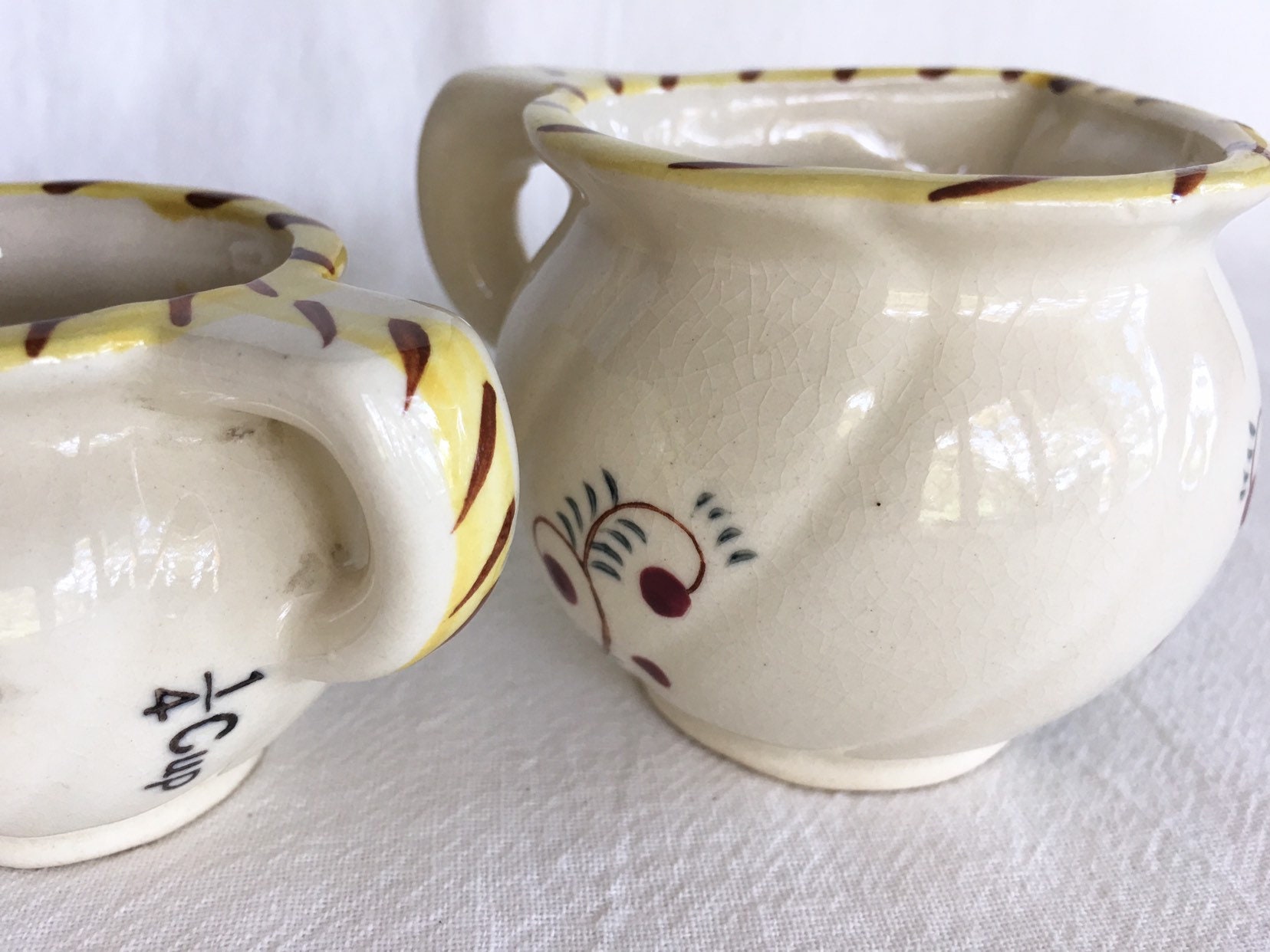 Dutch Measuring Cups Folk Art Hand Painted Mid Century - Etsy