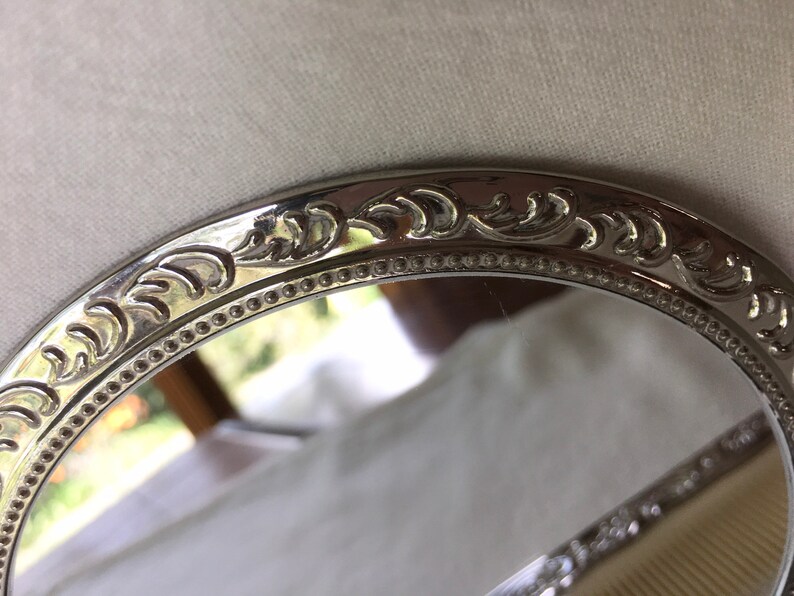 Vintage Silver Plated Vanity Hand Mirror and Comb Set Vanity Etsy