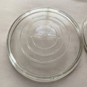 ONE Wide Mouth Glass Vintage Canning Jar Lid, Bale Jar Lid, Used, Imperfect, Random Selection