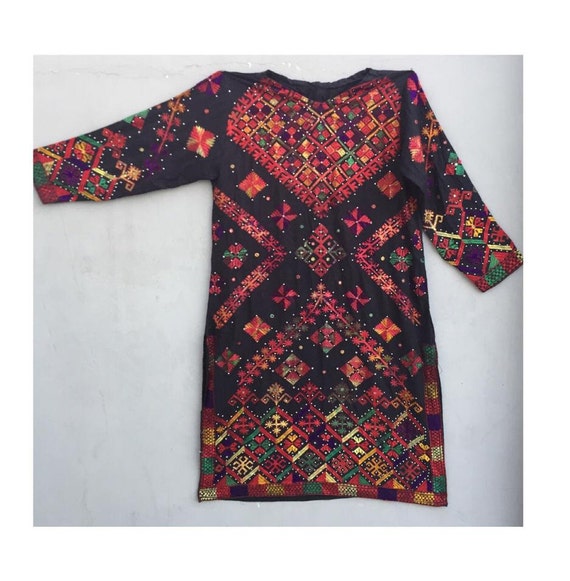 Antique embroidery tribal swat valley woman dress
