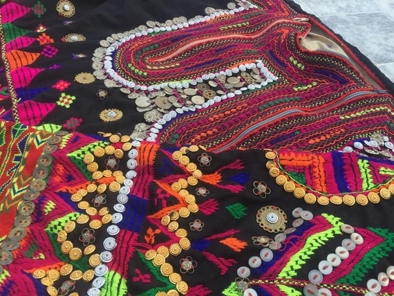 Nuristan valley tribal jumlo woman wedding dress