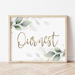 Unser Nest DRUCKBARE WANDKUNST, Wanddekoration Schlafzimmer, unser Nest Druck, unsere Nest Kunst, Bauernhaus Dekor Home Wand Dekor Küche Dekor Wohnzimmer Kunst