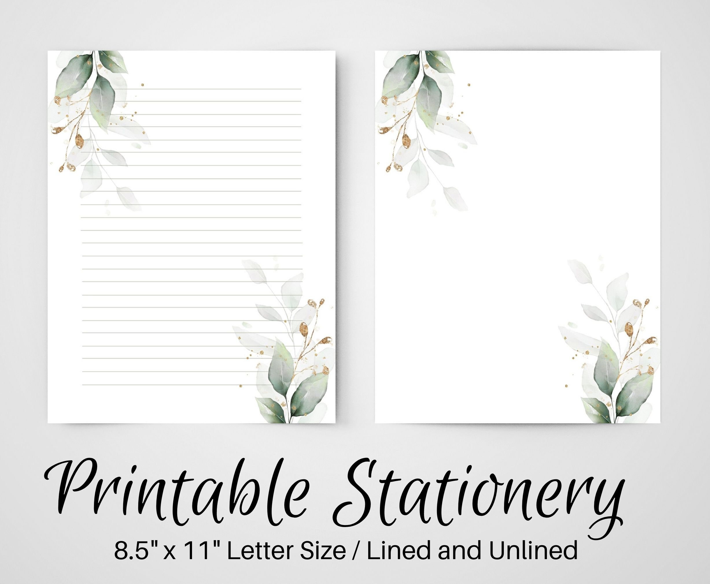 Digital Letter Paper Printable Letter Writing Printable Stationary