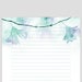 PRINTABLE Notes, Botanical Letter Writing Paper, 8.5x11, Unlined ...
