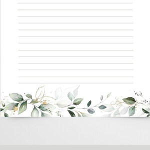 Botanical Letter Writing Paper, PRINTABLE Notes, 8.5x11, Unlined ...