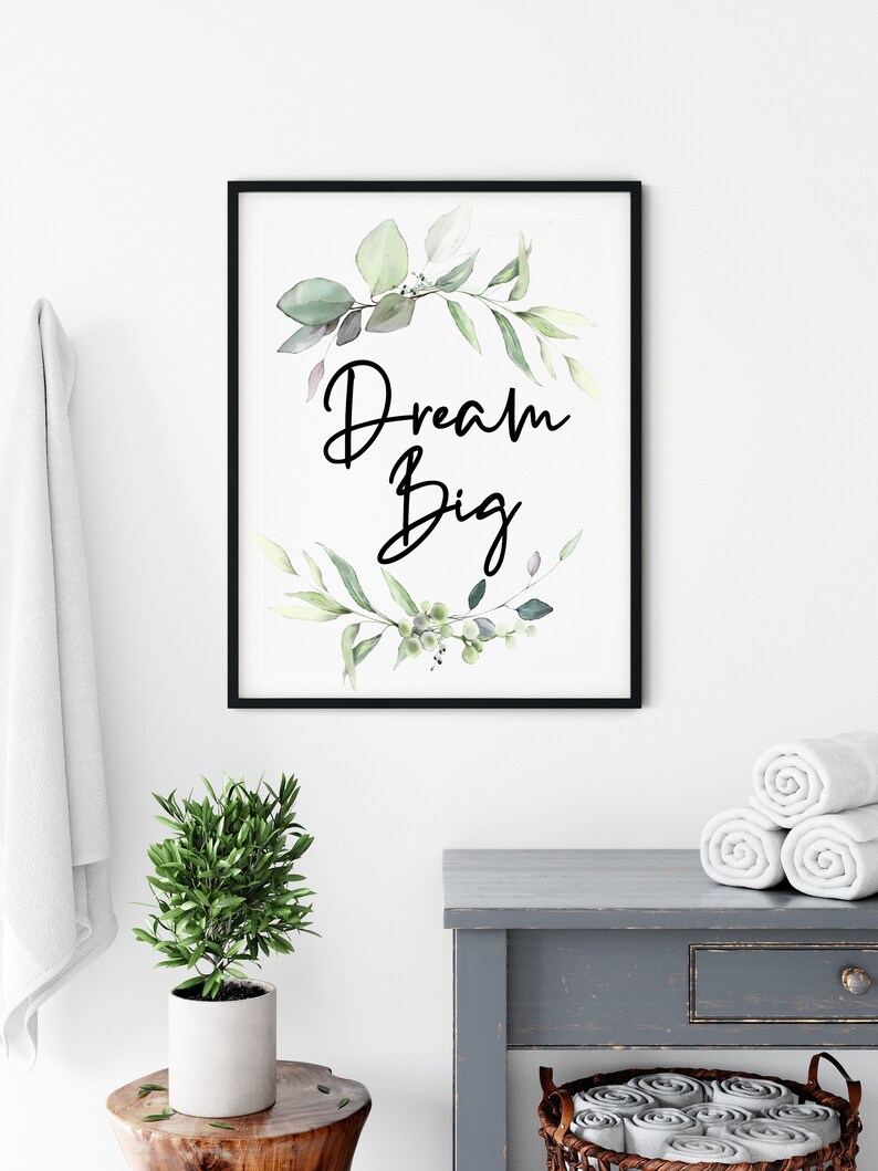 Dream Big Wall Art PRINTABLE Farmhouse Decor Home Decor Etsy Canada