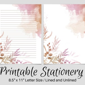 Papelería IMPRIMIBLE de carta de amor, papelería de carta de amor, papel de escritura, página de diario sin forro, conjunto de escritura floral, papelería de San Valentín