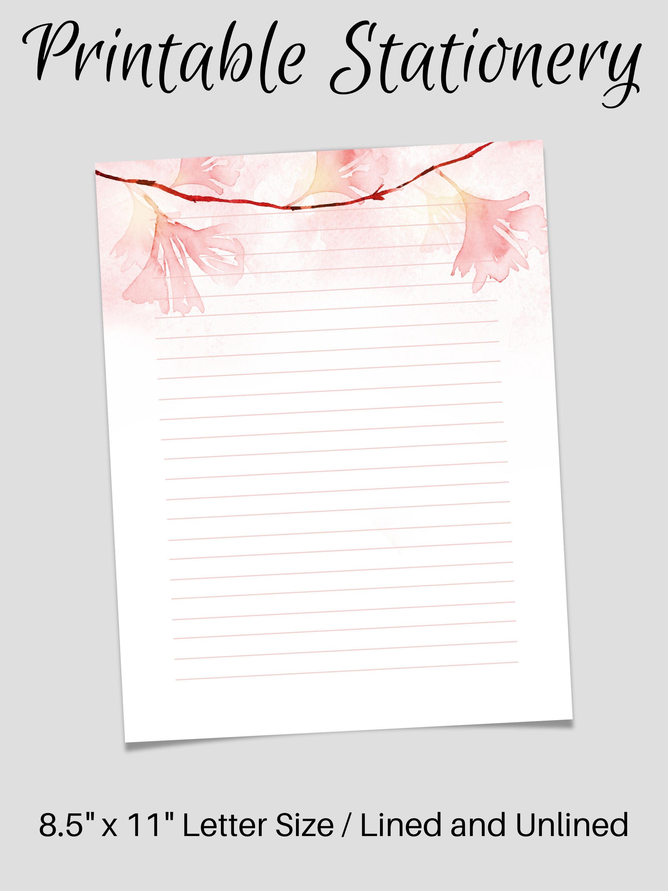 Spakon 180 Sheets Spring Floral Stationery Paper - 8.5x11 Inches, 6 Styles, Lined Decorative Paper - View #10