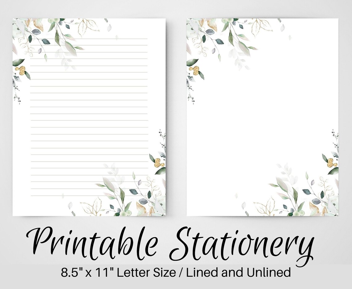 PRINTABLE Stationery Printable Stationary Printable Writing | Etsy