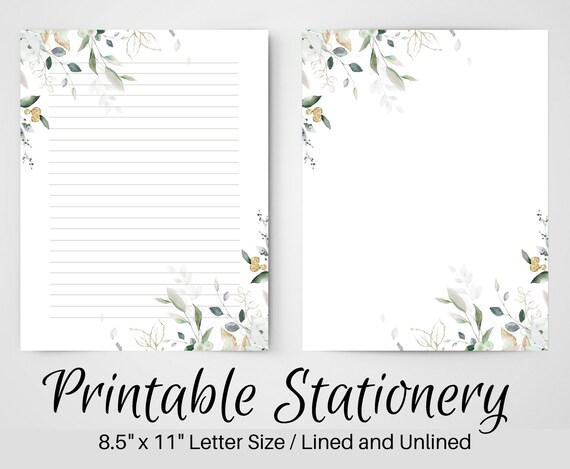 PRINTABLE Stationery Printable Stationary Printable Writing | Etsy