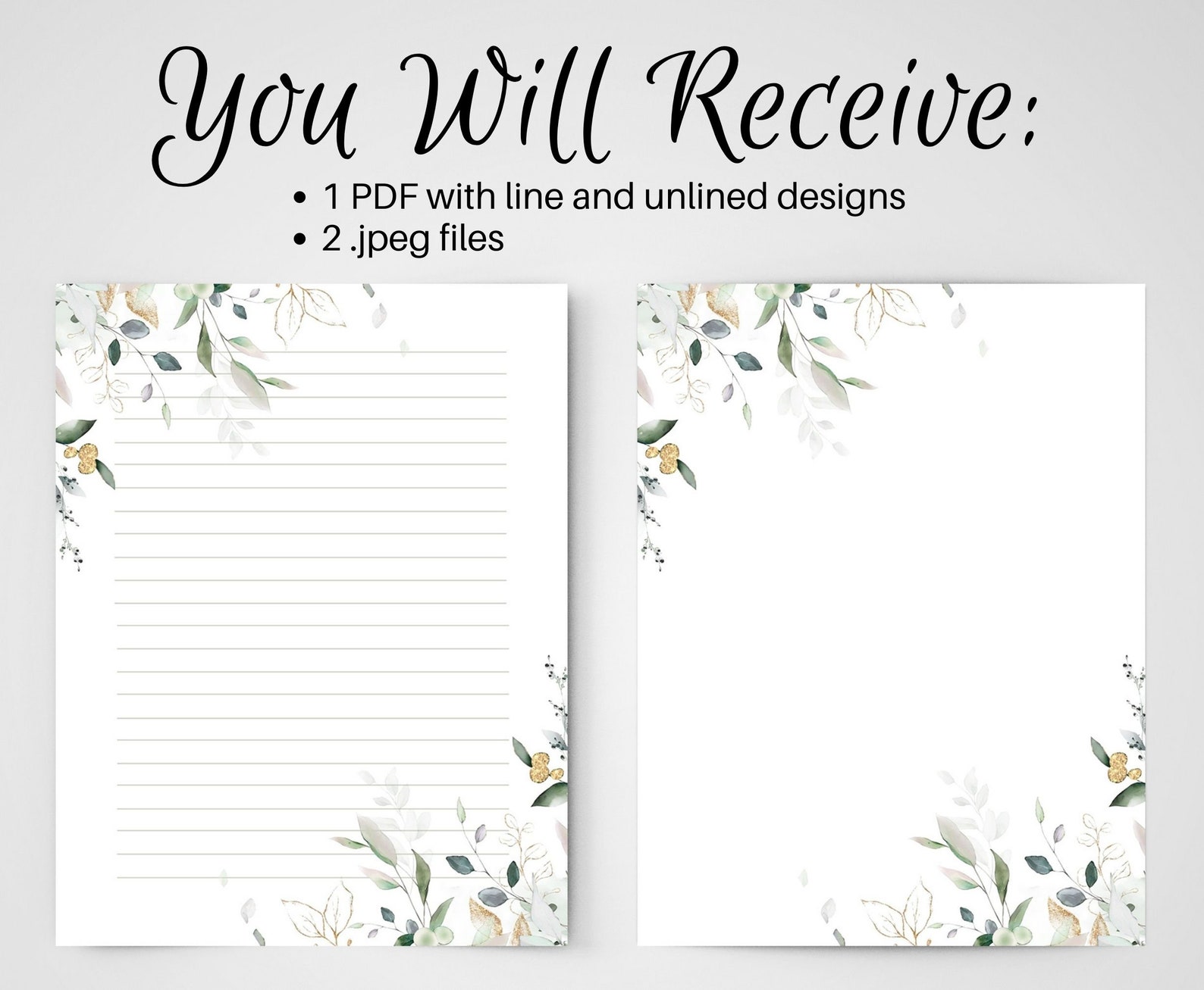 PRINTABLE Stationery Printable Stationary Printable Writing | Etsy