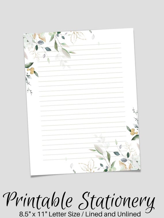 Spakon 180 Sheets Spring Floral Stationery Paper - 8.5x11 Inches, 6 Styles, Lined Decorative Paper - View #6