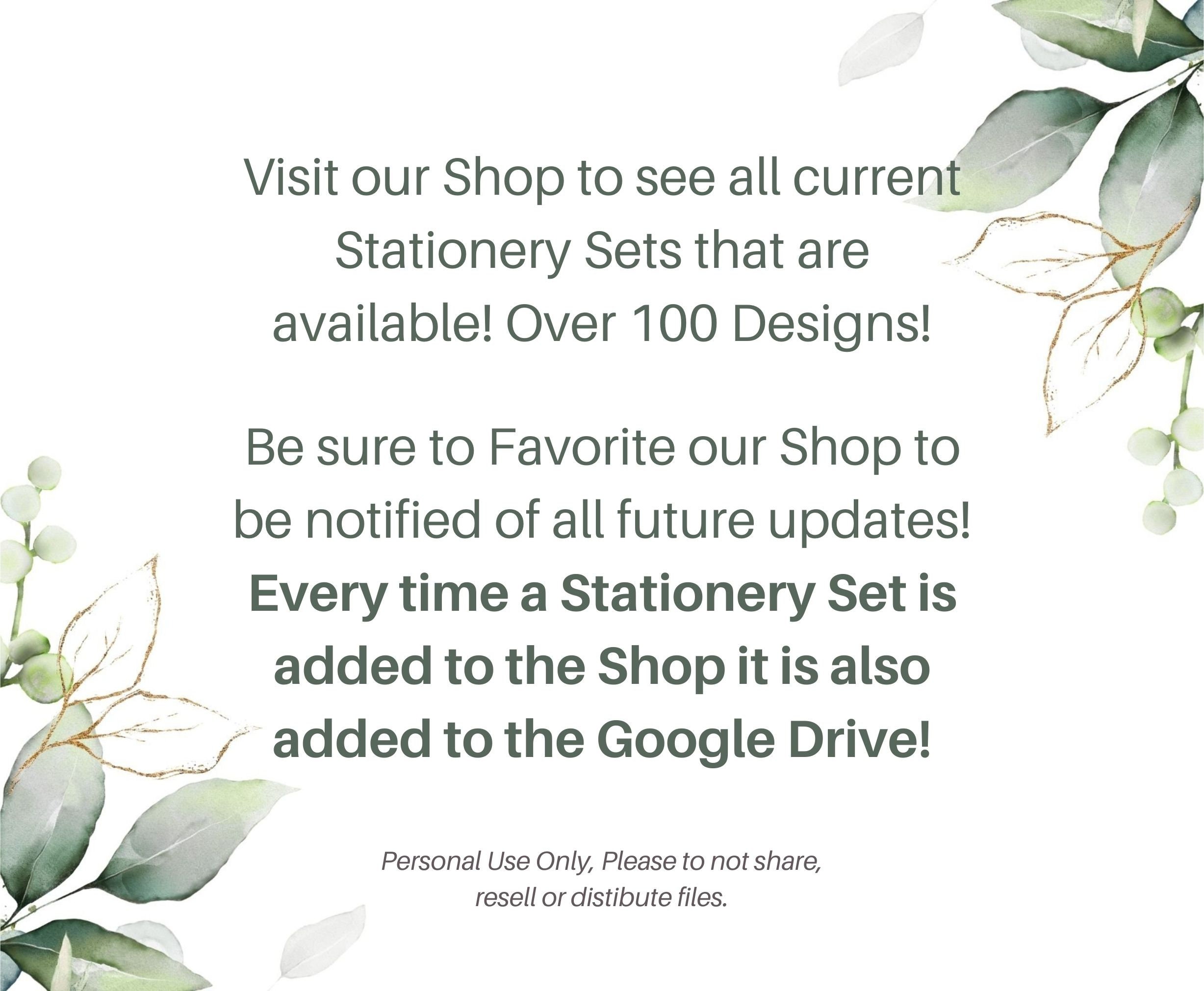 Printable Shop Paper Whole Shop PRINTABLE Stationery Bundle, Printable Stationary, Printable ...