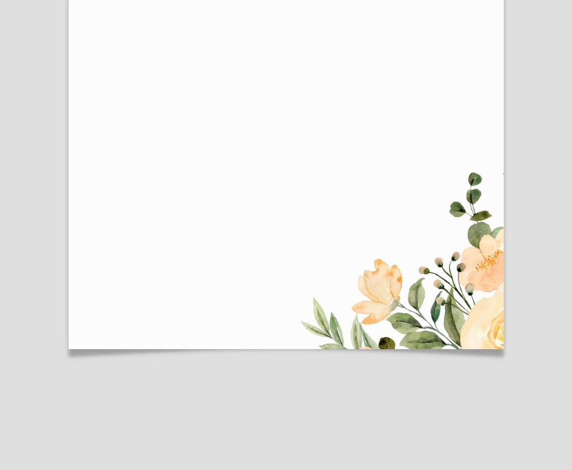 Flower PRINTABLE Stationary PRINTABLE Stationery Printable | Etsy