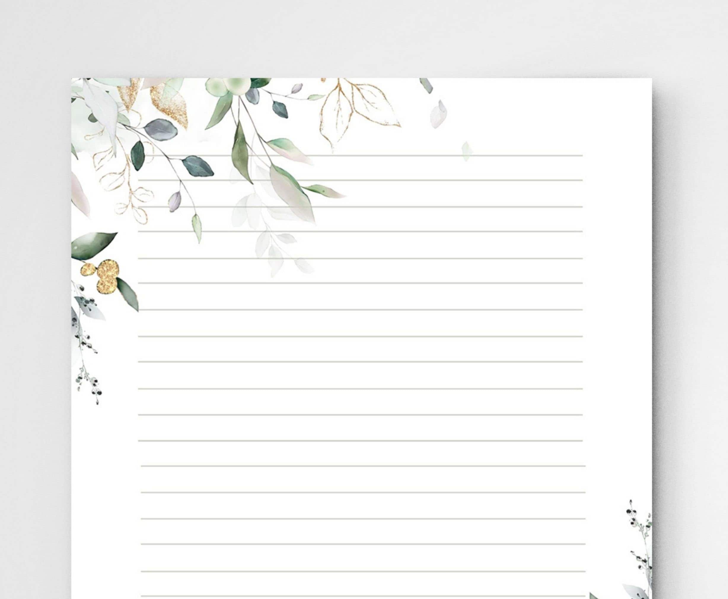 Free Printable Lined Stationary
