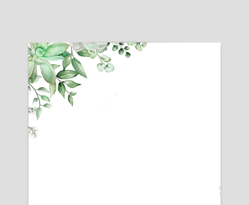 Succulent PRINTABLE Stationary PRINTABLE Stationery Etsy Canada