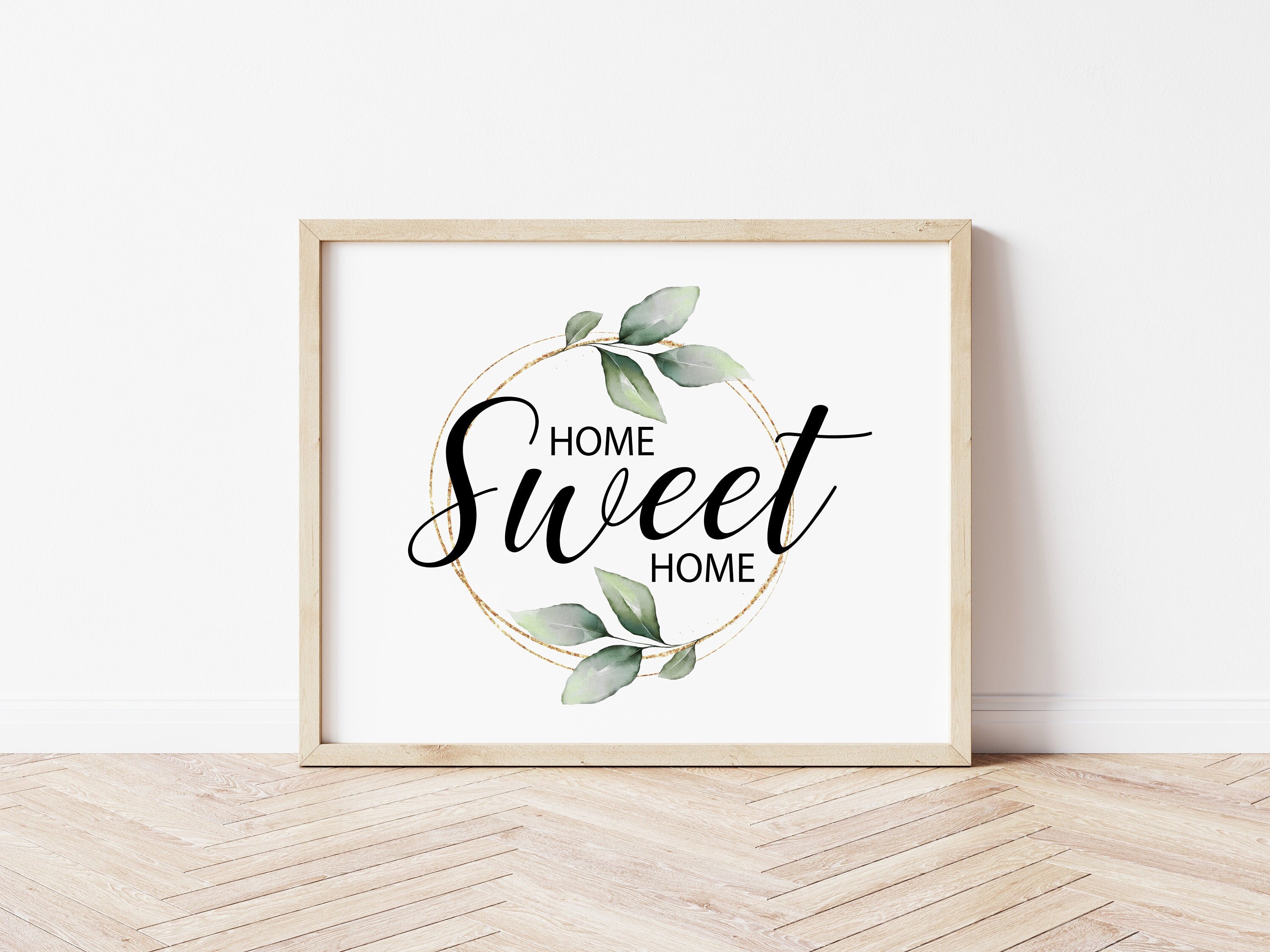 Home Sweet Home PRINTABLE Wall Art, Wall Decor Bedroom. Farmhouse Decor ...