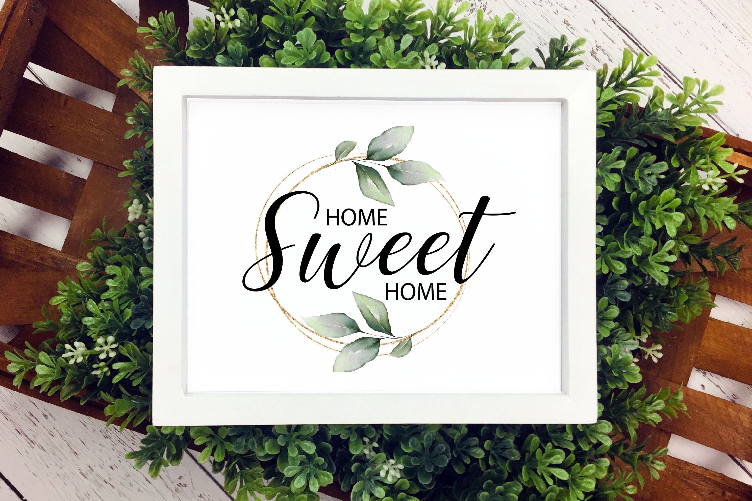 Home Sweet Home PRINTABLE Wall Art, Wall Decor Bedroom. Farmhouse Decor ...