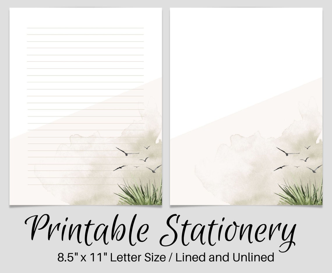 PRINTABLE Stationery Birds Printable Stationary Printable - Etsy Canada