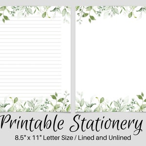 DRUCKBARE Briefpapier, Printable Stationary, Printable Briefpapier, Botanisches Briefpapier, Schreibset, Brieffreundschaft, Brieffreundschaft
