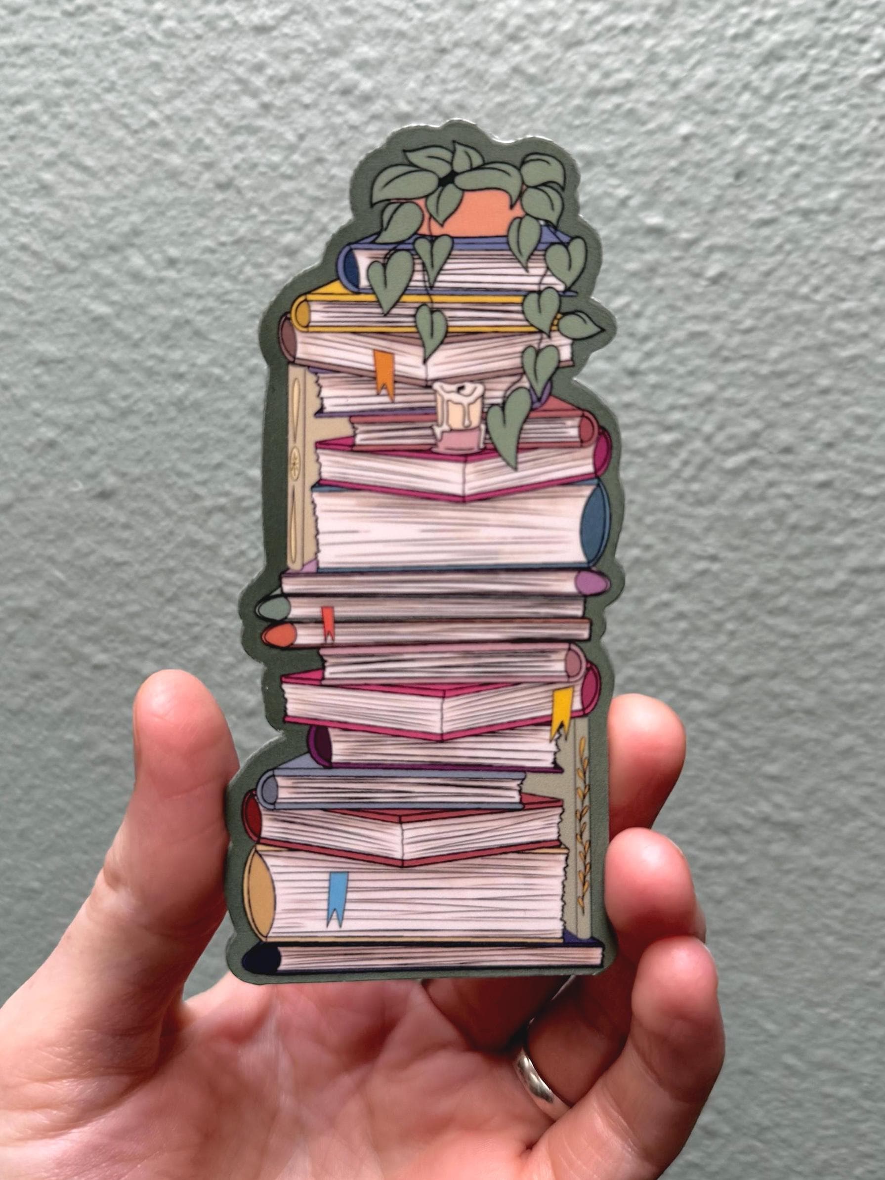 Libros Sticker Pile of Books Sticker, Bookworm, Bookmark, Bookish Merch, Book Nerd ...