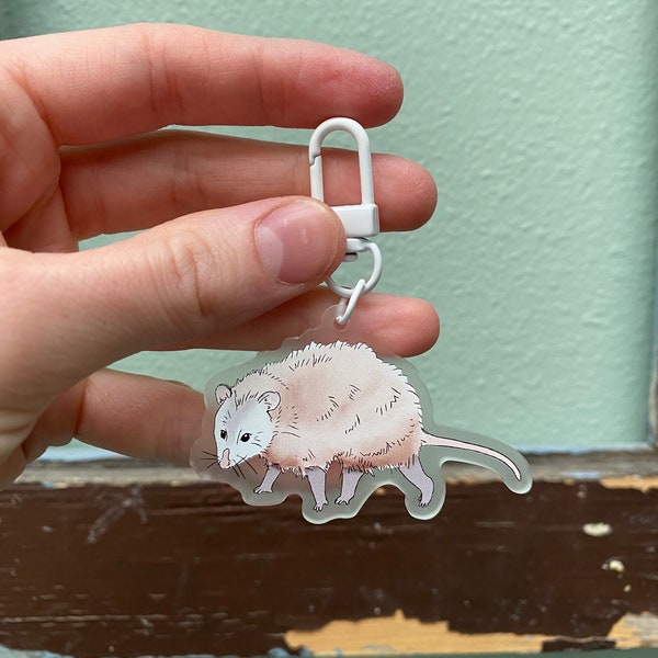 Opossum keychain