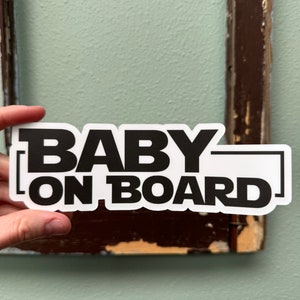 StarWars Font Baby on Board Decal, Nerdy Baby on Board Decal, Nerdy Mom, Nerdy family, StarWars baby shower, Jedi Baby