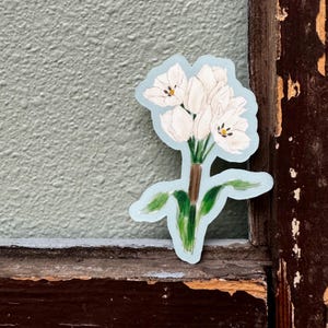 Tulpenstrauß Aufkleber, botanische Aufkleber, Blumen, Geschenke für sie, Geschenke für Mutter