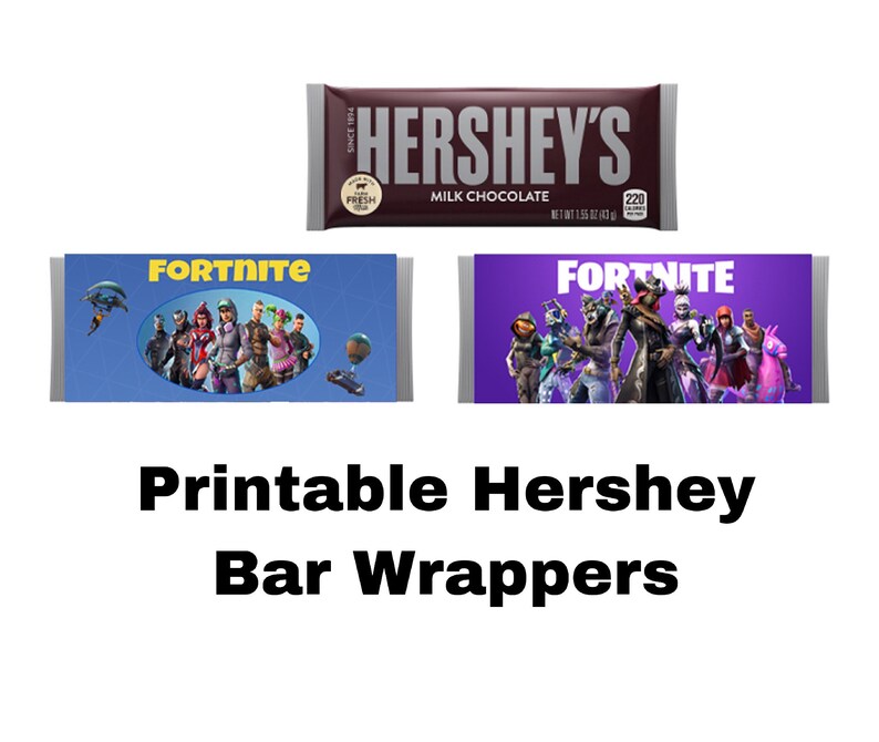 Fortnite Hershey Bar Wrappers Perfect For Party Favors Etsy - imag!   e 0
