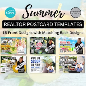 Sommer-Immobilien-Postkarte, Sommer-Immobilien-Postkarte, Grundbesitz-Postkarte, Landwirtschafts-Postkarte, Makler-Optimierung und -Verkauf