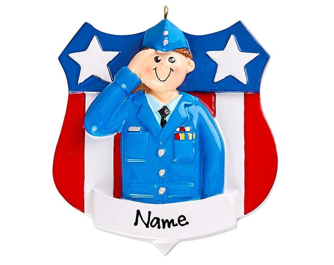 Air Force Ornament - Personalized United States Air Force Soldier Christmas Ornament - Military Ornament - Custom Gift For Veteran