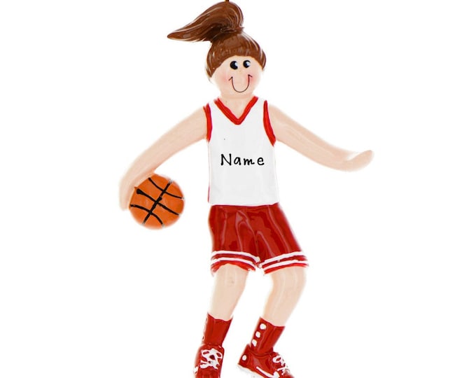 Basketball Ornament - Personalized Girl Basketball Player Ornament - Custom Basketball Ornament - Christmas Gift For Pro Basketball Player