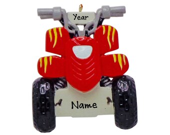 ATV Christmas Ornament - 4 Wheeler Ornament - Quad Ornament - Four Wheeler Dirt Bike For Teen - Gift For Biker - Personalized 2026 Ornament
