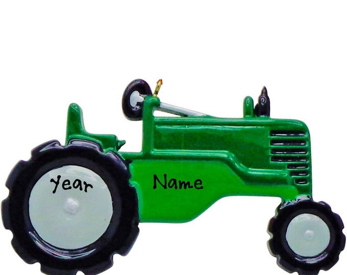 Farm Tractor Ornament - John Deere Tractor Ornament - Farm Tractor - Big Green Tractor - Gift For Farmer, 2025 Personalized Tractor Ornament
