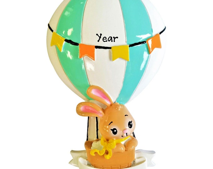 2025 Baby's 1st Christmas Personalized Ornament - Baby Boy's 1st Christmas, First Hot Air Balloon Ride, Newborn Gift for Parents Grandparent