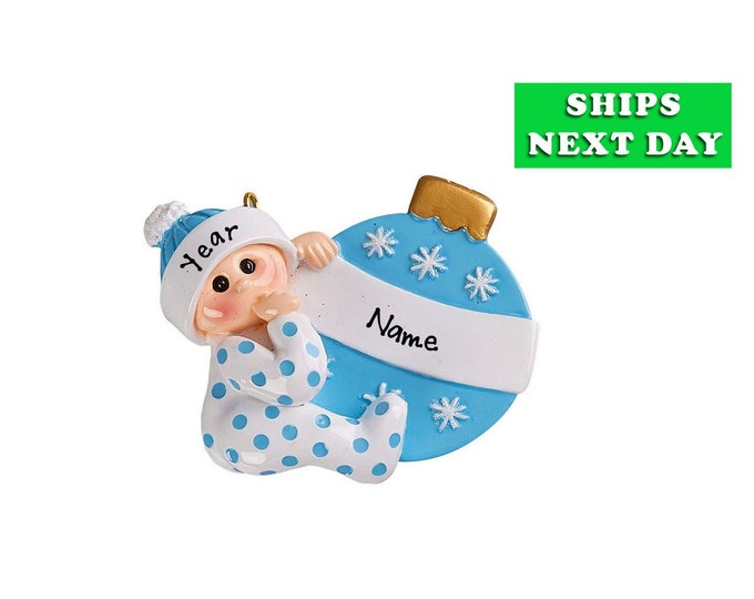 Personalized Baby Boy 1st Christmas Ornament - Personalized Baby 1st Christmas Ornament - Personalized Baby 1st Christmas Keepsake Ornament