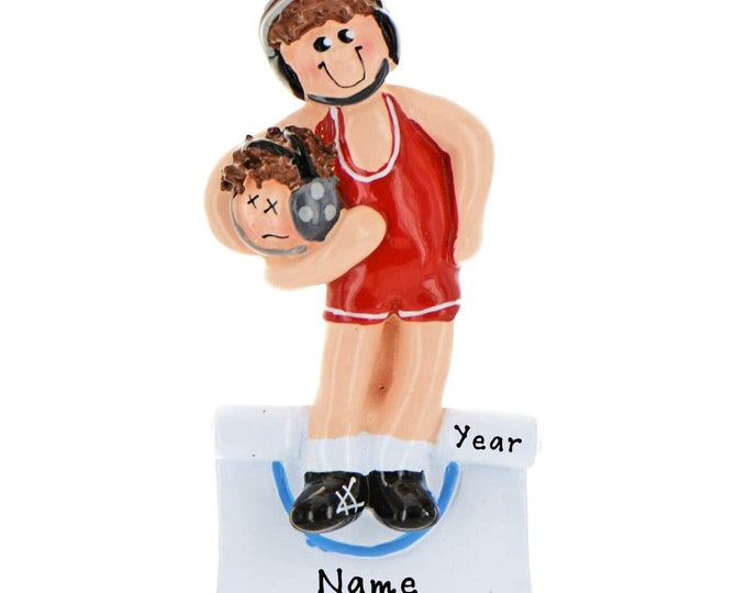 Boy Wrestler Ornament - Personalized Boy Wrestler Christmas Ornament - Professional Wrestler - Gift For Wrestling Team - Combat Sports