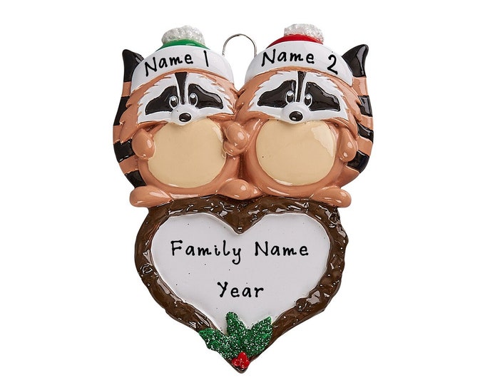 Personalized Couple Ornament 2023 - Cute Raccoon Couple Christmas Ornament - Trash Pandas Custom Couple Christmas Ornament - Raccoon Gift