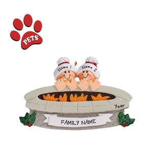 Fire Pit Ornament -  Couple Sitting Around Fire Pit - Campfire Ornament - Camping Ornament - Personalized Couple Christmas Ornament 2025