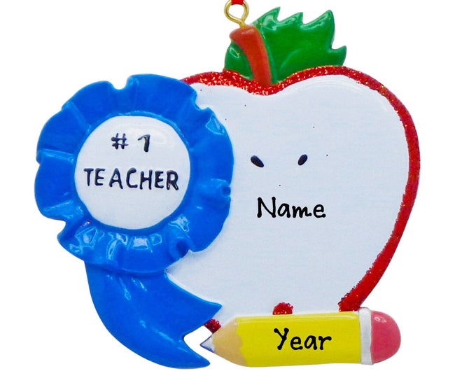Teacher Christmas Ornament Personalized 2023 Favorite Teacher Ornament Custom Ornament For Kindergarten Teacher Appreciation Gift With Name