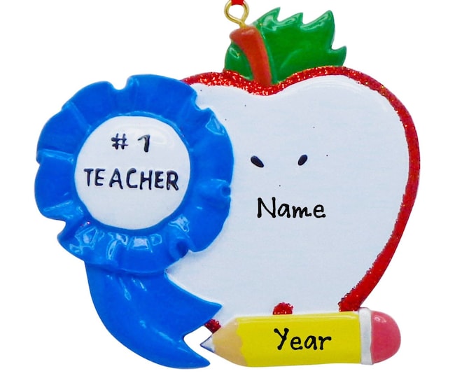 Teacher Christmas Ornament Personalized 2023 Favorite Teacher Ornament Custom Ornament For Kindergarten Teacher Appreciation Gift With Name