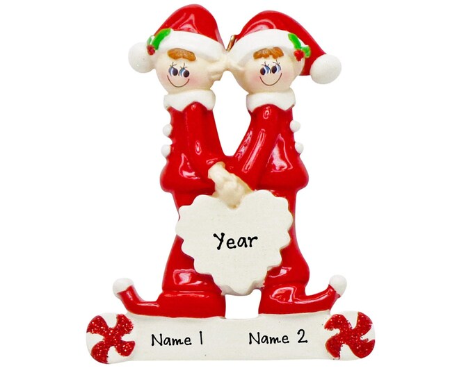 Best Friends Personalized Ornament - 2 Best Friends Ornament - Ornament For 2 Brothers - Personalized Christmas Ornament - Best Friends Gift
