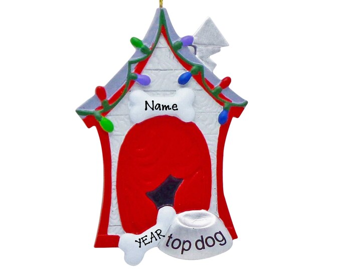 Dog House Ornament - Custom Dog Bone Ornament Dog Lover Gift Ornament For Pet Lovers New Dog Owner Personalized Memorial Ornament For Dog